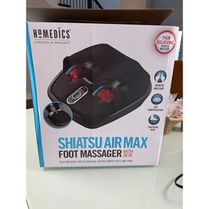 HoMedics Shiatsu Air Max Foot Massager with Heat Black FMS-307HJ OPEN BOX UNUSED